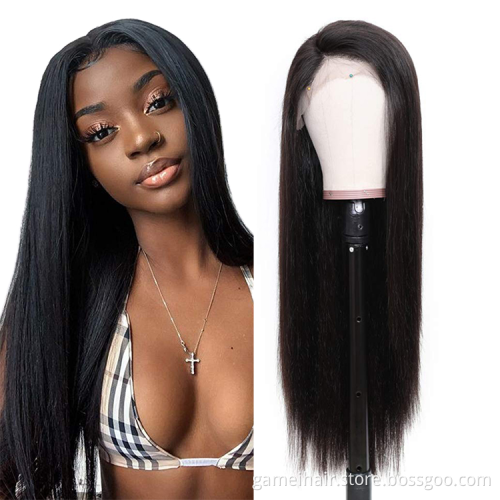 Wholesale 4x4 Lace Frontal Closure wig Virgin Brazilian Cutical Aligned Human Hair Cheap Full HD lace Front Wig For Black Women